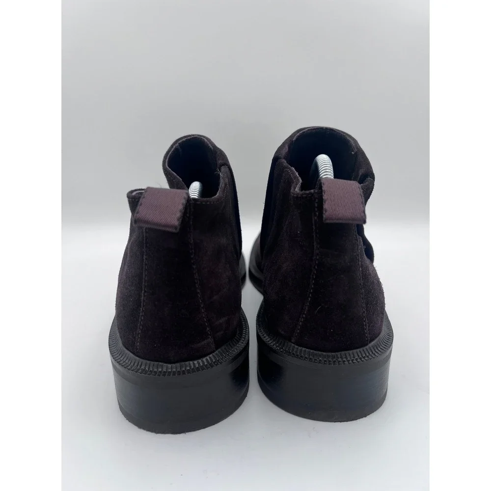 Banana Republic Mens Suede Chelsea Ankle Boots Made in Italy Dark Brown Size 11‎